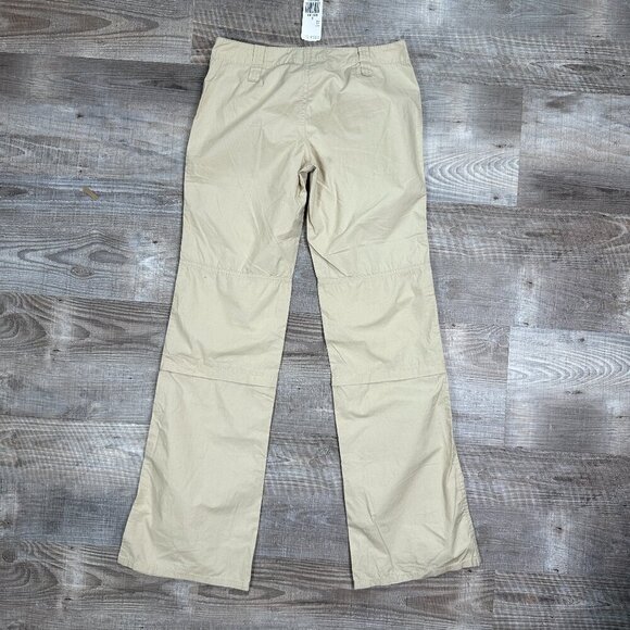 Y2K 90s Forever 21 Cargo Parachute Paratrooper Convertible Taupe Pants Sz Sx31" - Picture 2 of 11